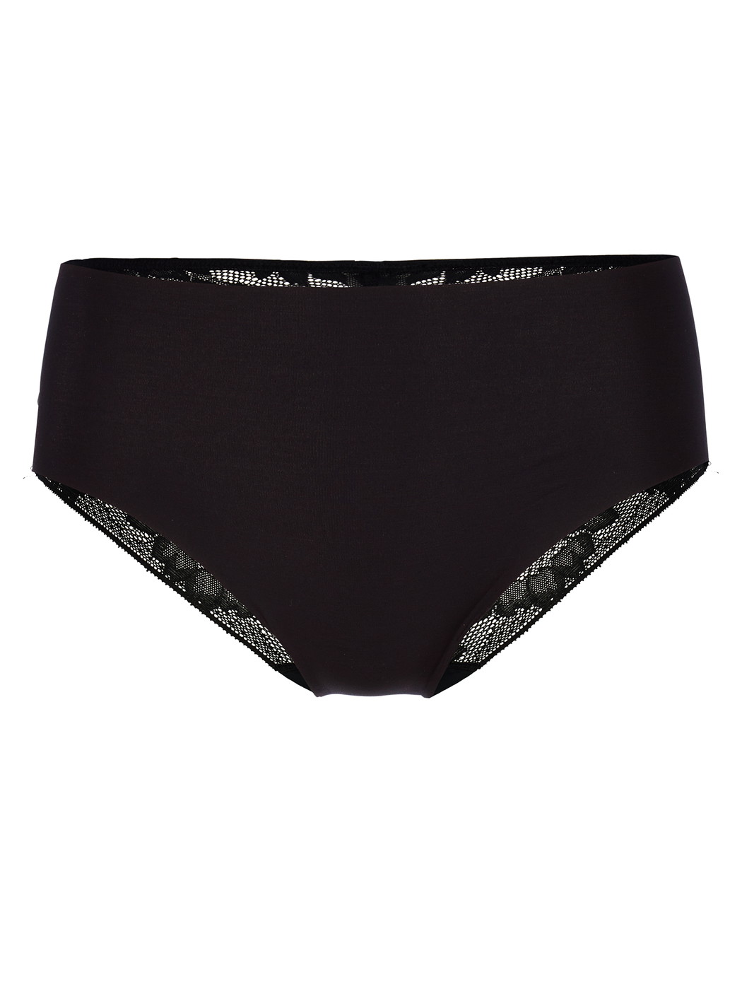 Damen - Midislip aus Modal in Schwarz, Spitze aus Serie Natural Skin Lace von CALIDA