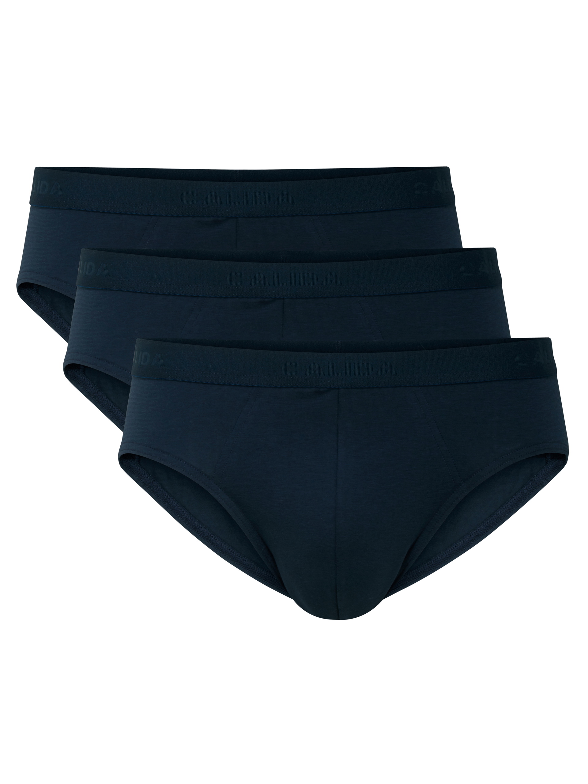 Multipack Uomo - Slip, set da 3 in Cotone di colore Blu, Tinta unita, della serie Natural Benefit di CALIDA
