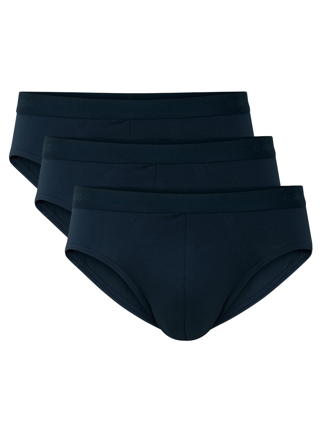 Multipack Herren - Slip, 3er-Pack aus Baumwolle in Blau, Einfarbig aus Serie Natural Benefit von CALIDA