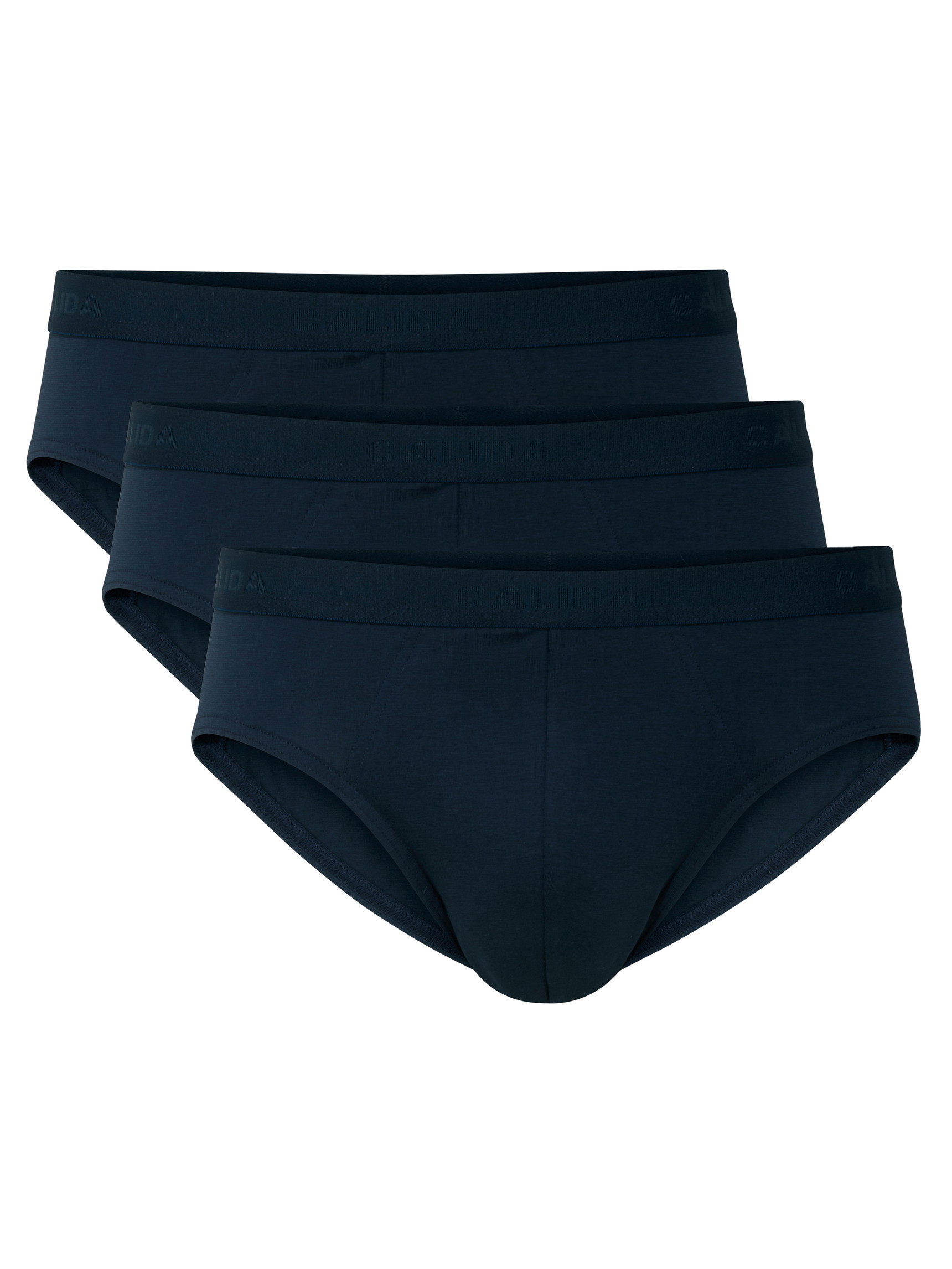 Multipack Herren - Slip, 3er-Pack aus Baumwolle in Blau, Einfarbig aus Serie Natural Benefit von CALIDA