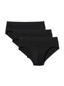 Multipack Herren - Slip, 3er-Pack aus Baumwolle in Schwarz, Einfarbig aus Serie Natural Benefit von CALIDA