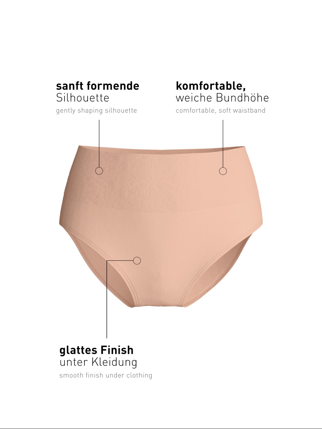 Donna - Slip modellante in Poliammide di colore Rosa, Tinta unita, della serie Seamless Shape di CALIDA