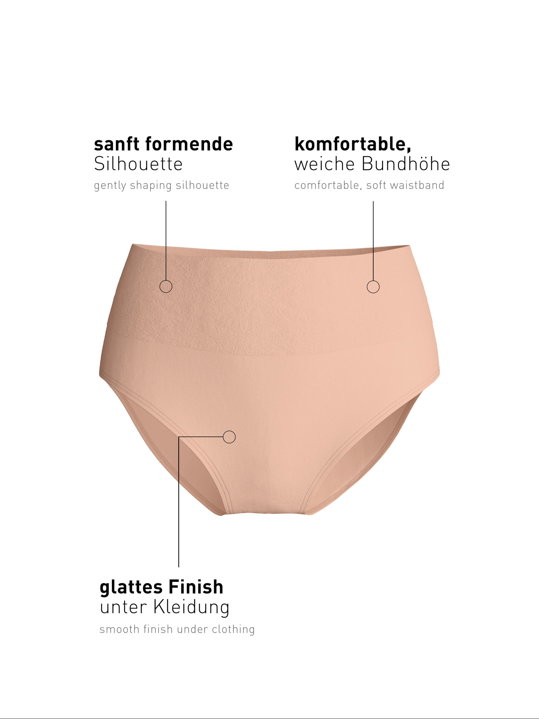 Donna - Slip modellante in Poliammide di colore Rosa, Tinta unita, della serie Seamless Shape di CALIDA