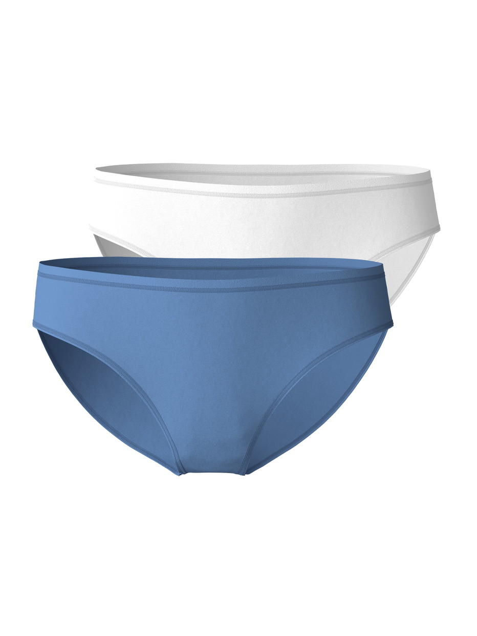 Multipack Donna - Slip, set da 2 in Cotone di colore Blu, Tinta unita, della serie Benefit Women Spec. di CALIDA