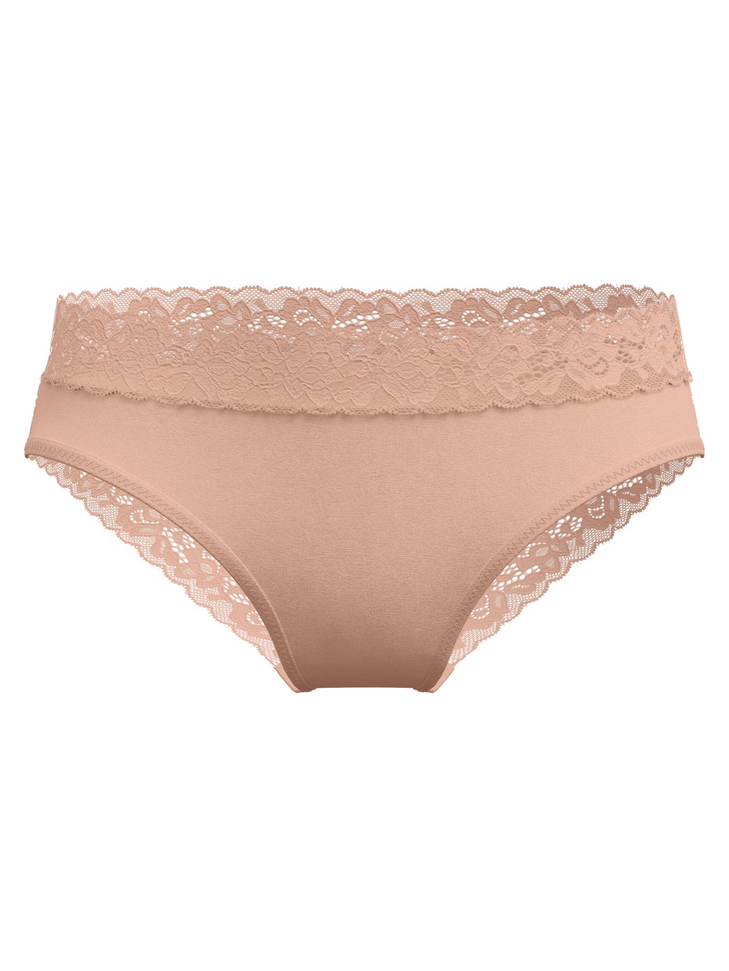 Damen - Slip, regular cut aus Baumwolle in Braun, Spitze aus Serie Natural Comfort Lace von CALIDA