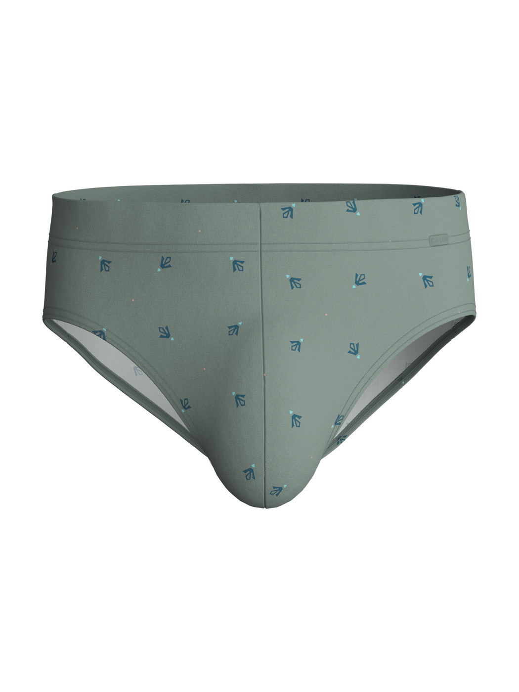Herren - Slip aus Baumwolle in Grün, Gemustert aus Serie Grafic Cotton von CALIDA