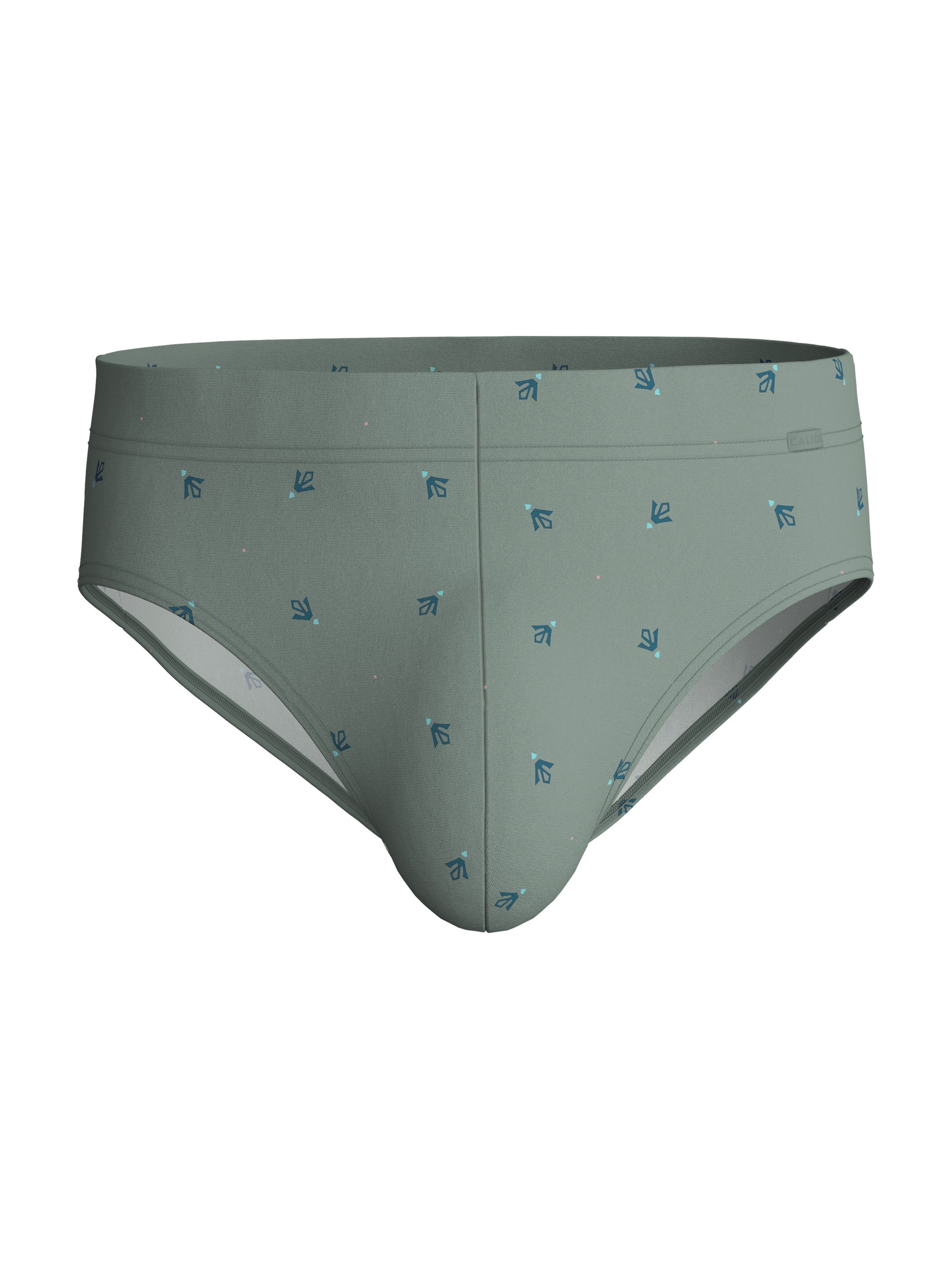 Herren - Slip aus Baumwolle in Grün, Gemustert aus Serie Grafic Cotton von CALIDA