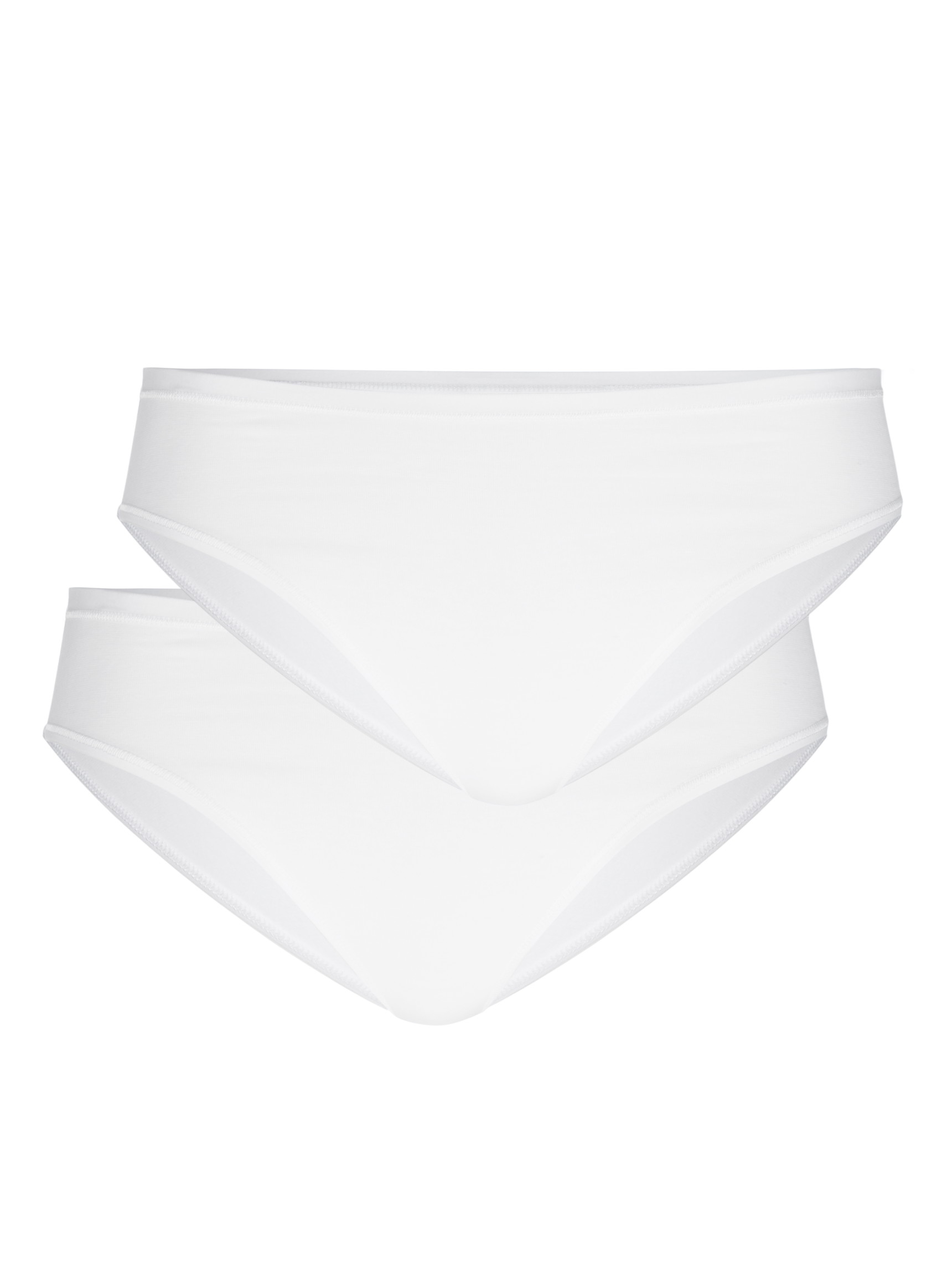 Multipack Donna - Slip, set da 2 in Cotone di colore Bianco, Tinta unita, della serie Benefit Women di CALIDA