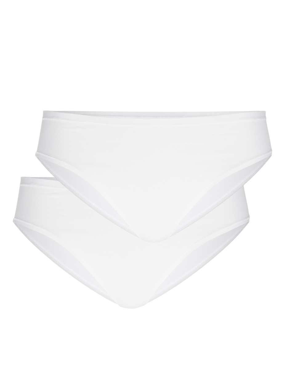 Multipack Damen - Slip, 2er-Pack aus Baumwolle in Weiß, Einfarbig aus Serie Benefit Women von CALIDA