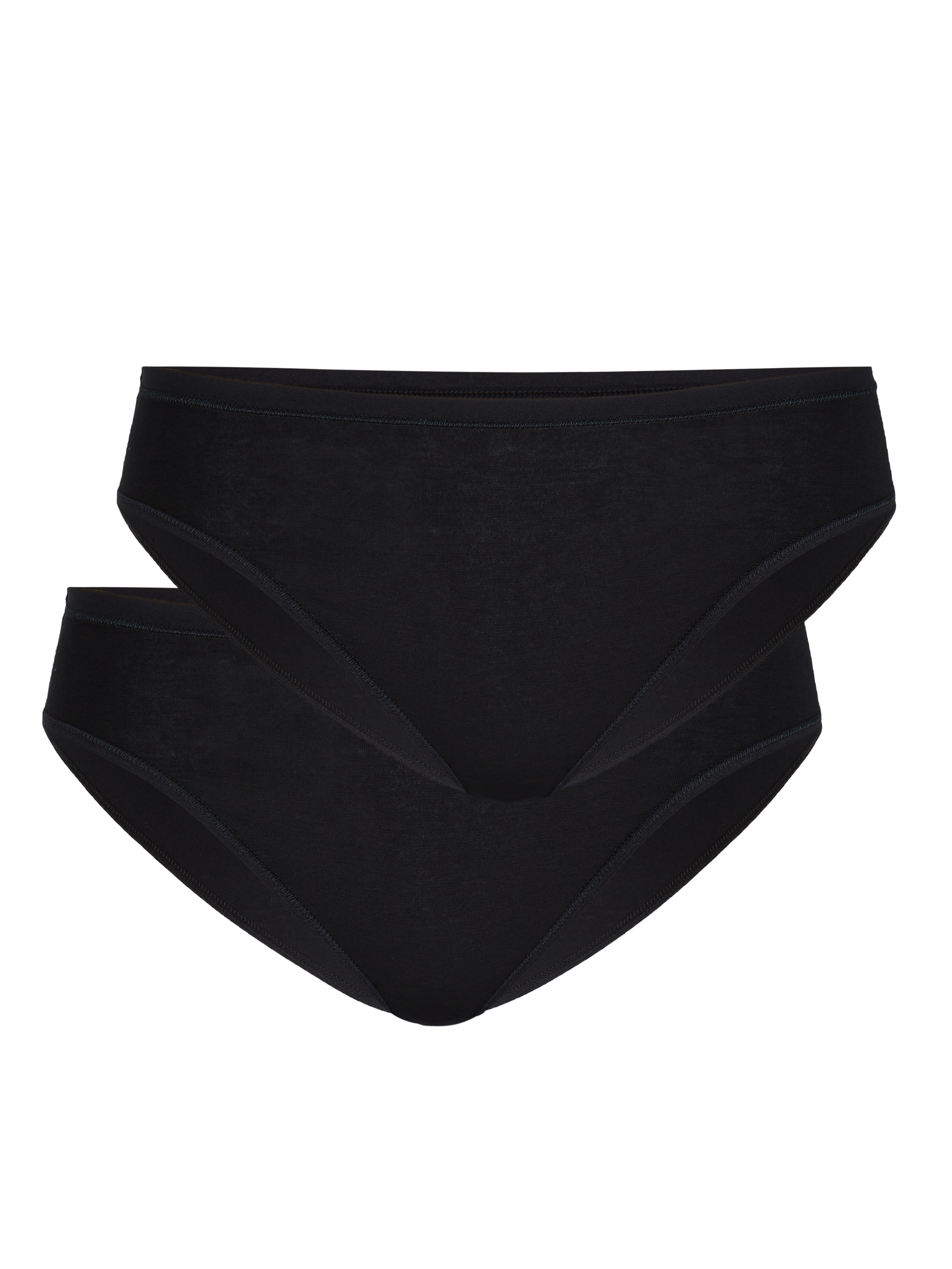 Multipack Damen - Slip, 2er-Pack aus Baumwolle in Schwarz, Einfarbig aus Serie Benefit Women von CALIDA