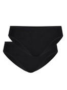 Multipack Damen - Slip, 2er-Pack aus Baumwolle in Schwarz, Einfarbig aus Serie Benefit Women von CALIDA