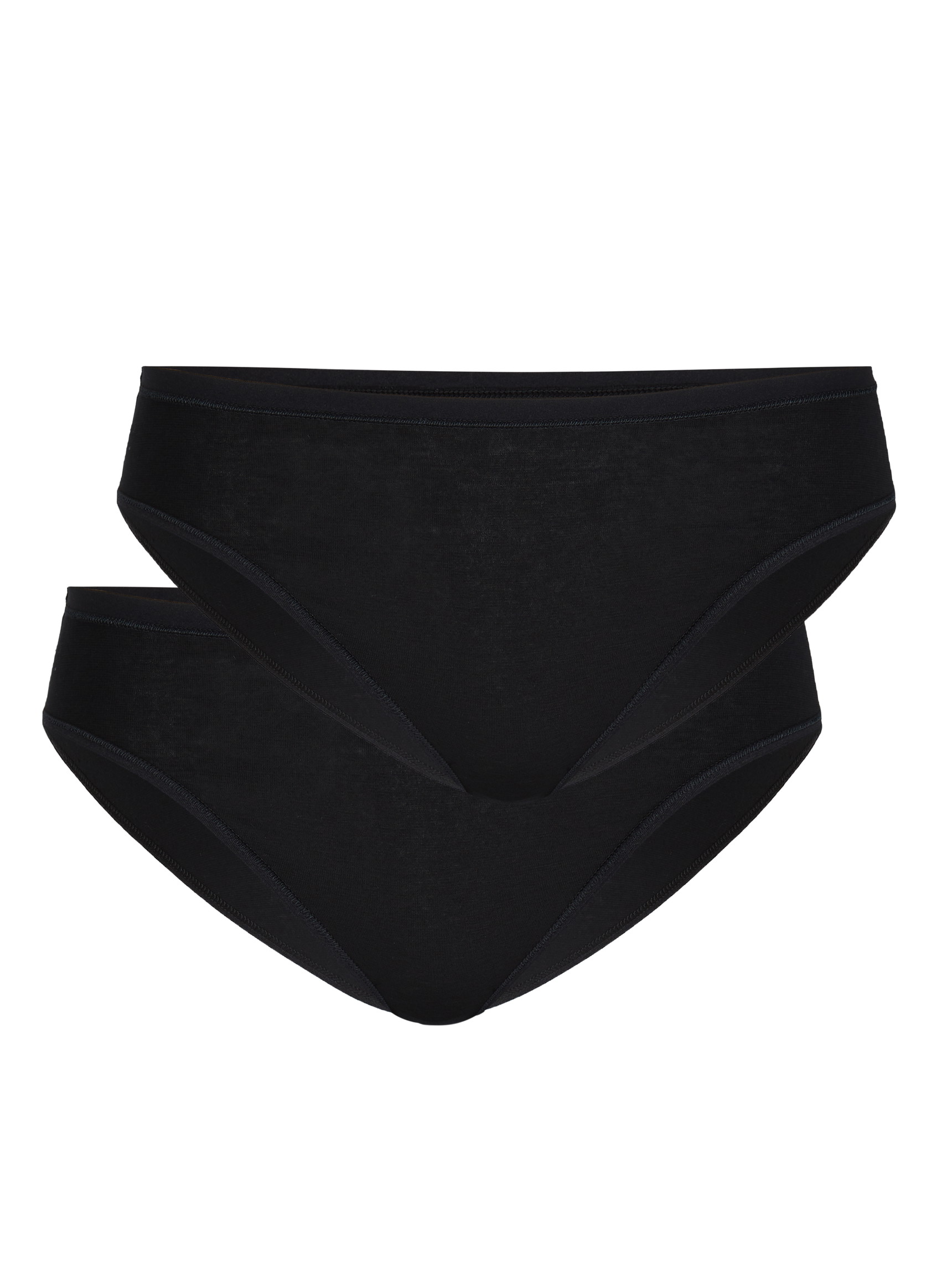 Multipack Women - Briefs, 2-Pack made of Cotton in Black, Unicoloured, from the Benefit Women series by CALIDA
