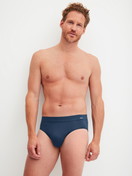 Men model is wearing Slip made of Modal in Blue, Unicoloured from the Balanced Day series by CALIDA, Outfit