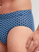Men model is wearing Brief made of Lyocell in Blue, Patterned from the Focus Trend series by CALIDA, Detail