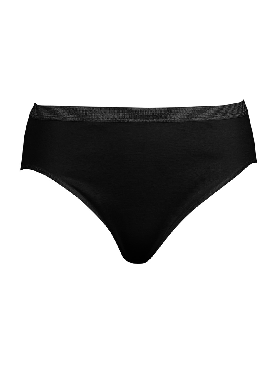 Damen - Taillen-Minislip aus 100% Baumwolle in Schwarz, Einfarbig aus Serie Light von CALIDA