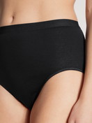 Women - Midi brief made of 100% Cotton in Black, Unicoloured, from the Light series by CALIDA, Detail