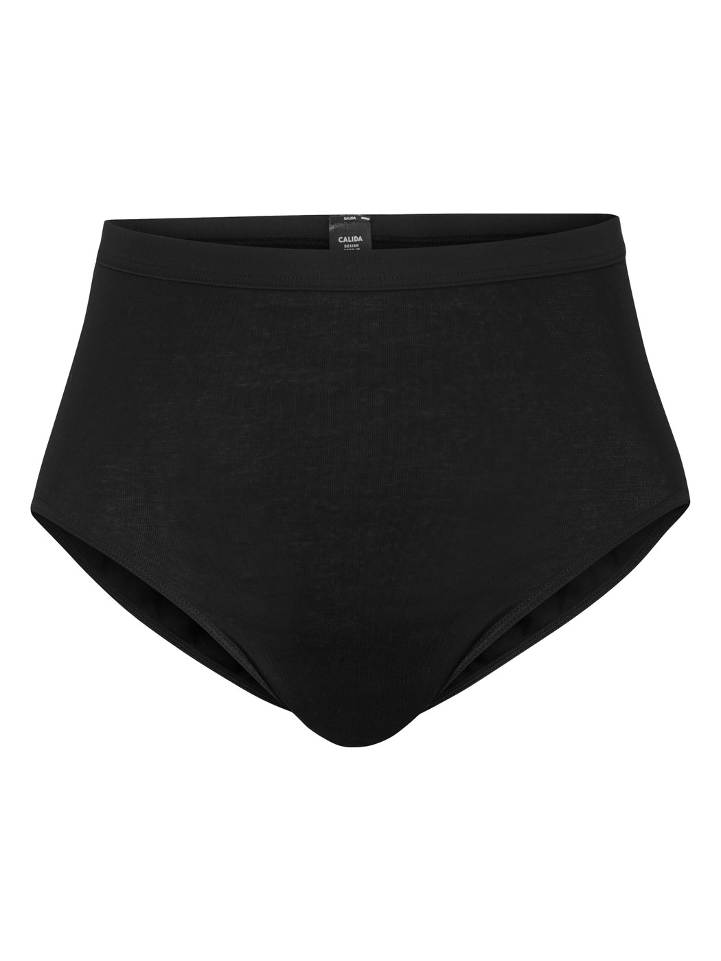 Women - Midi brief made of 100% Cotton in Black, Unicoloured, from the Light series by CALIDA