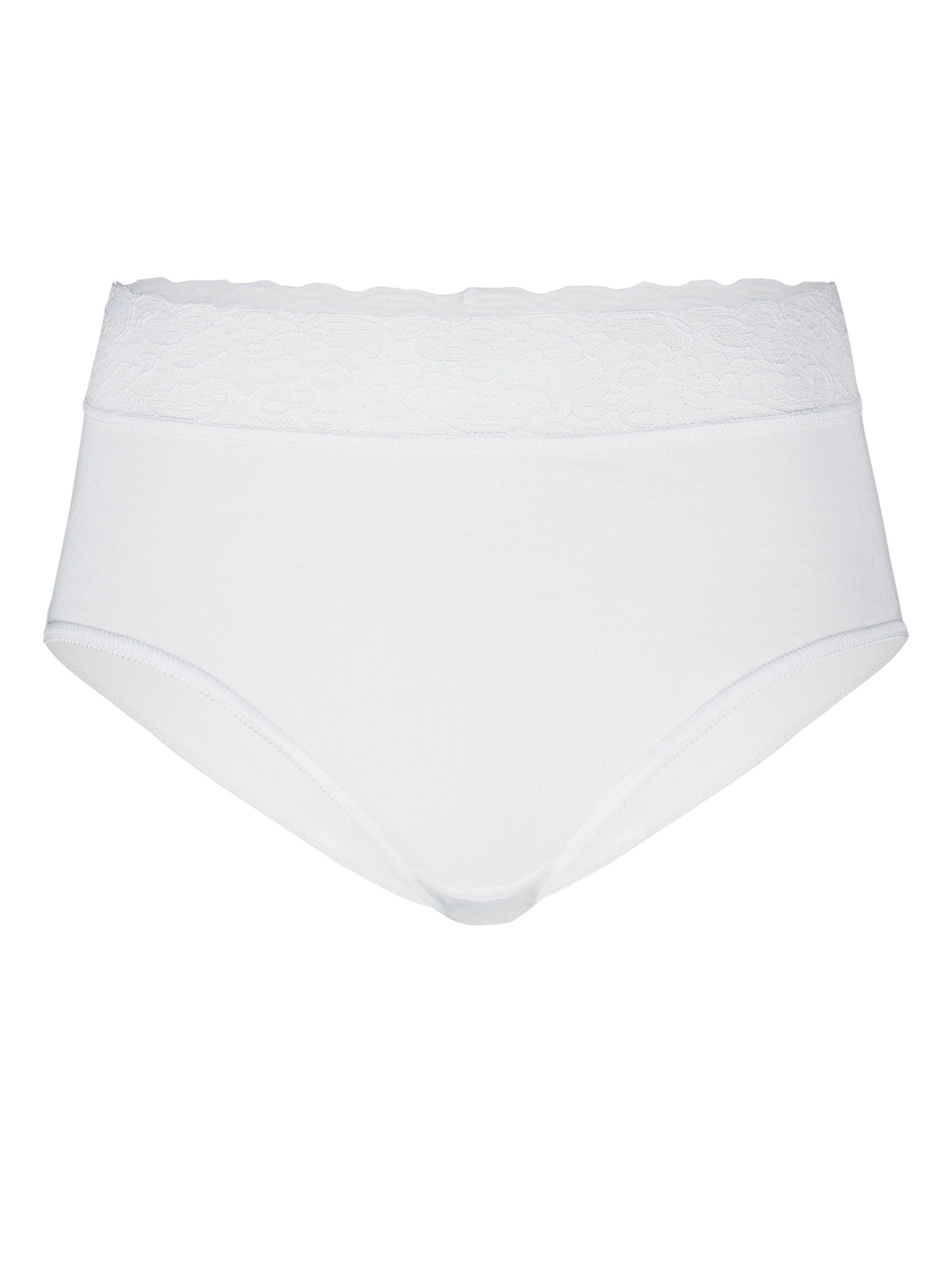 Women - Midi brief made of 100% Cotton in White, Lace, from the Iconics series by CALIDA