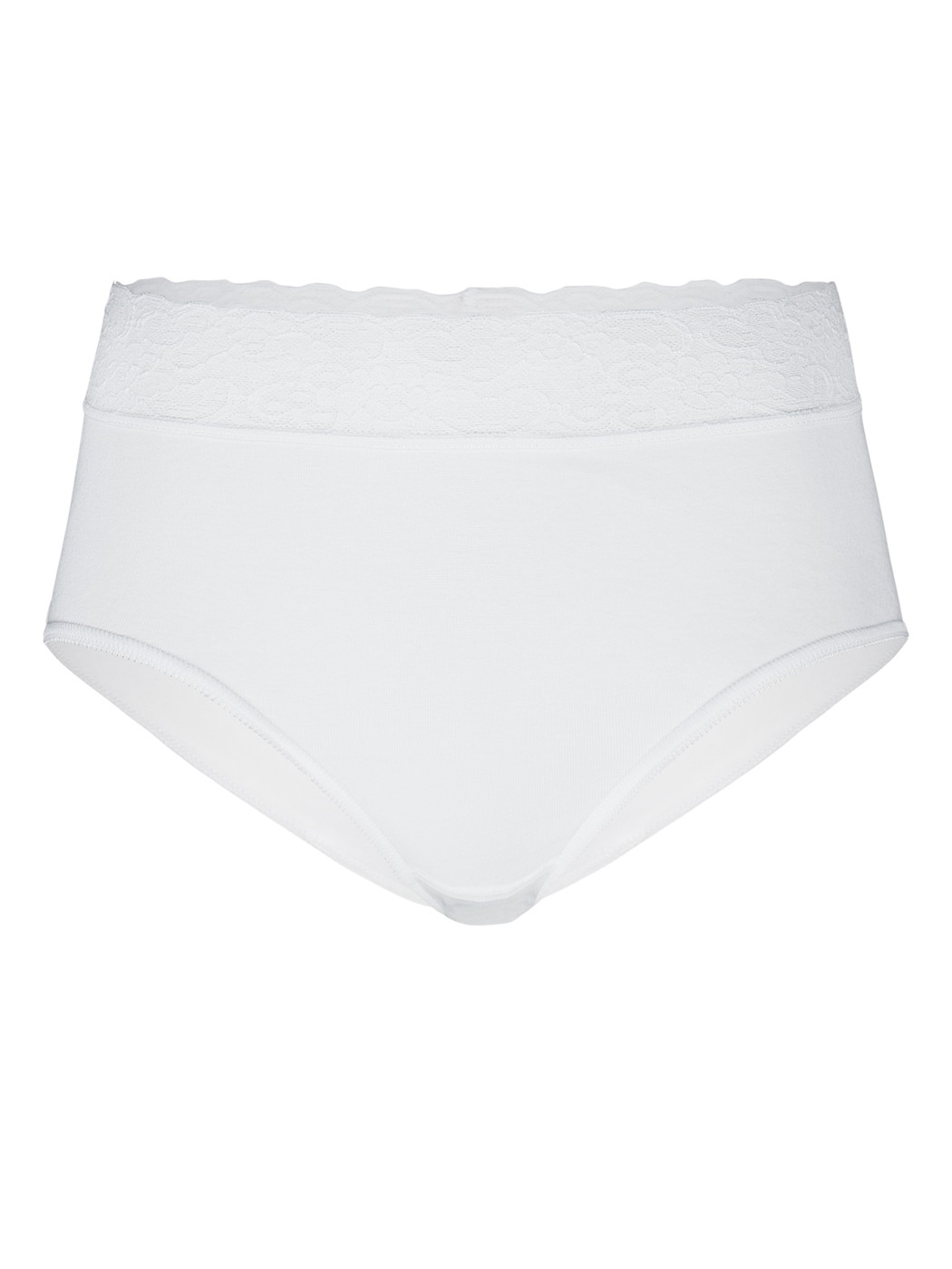 Women - Midi brief made of 100% Cotton in White, Lace, from the Iconics series by CALIDA