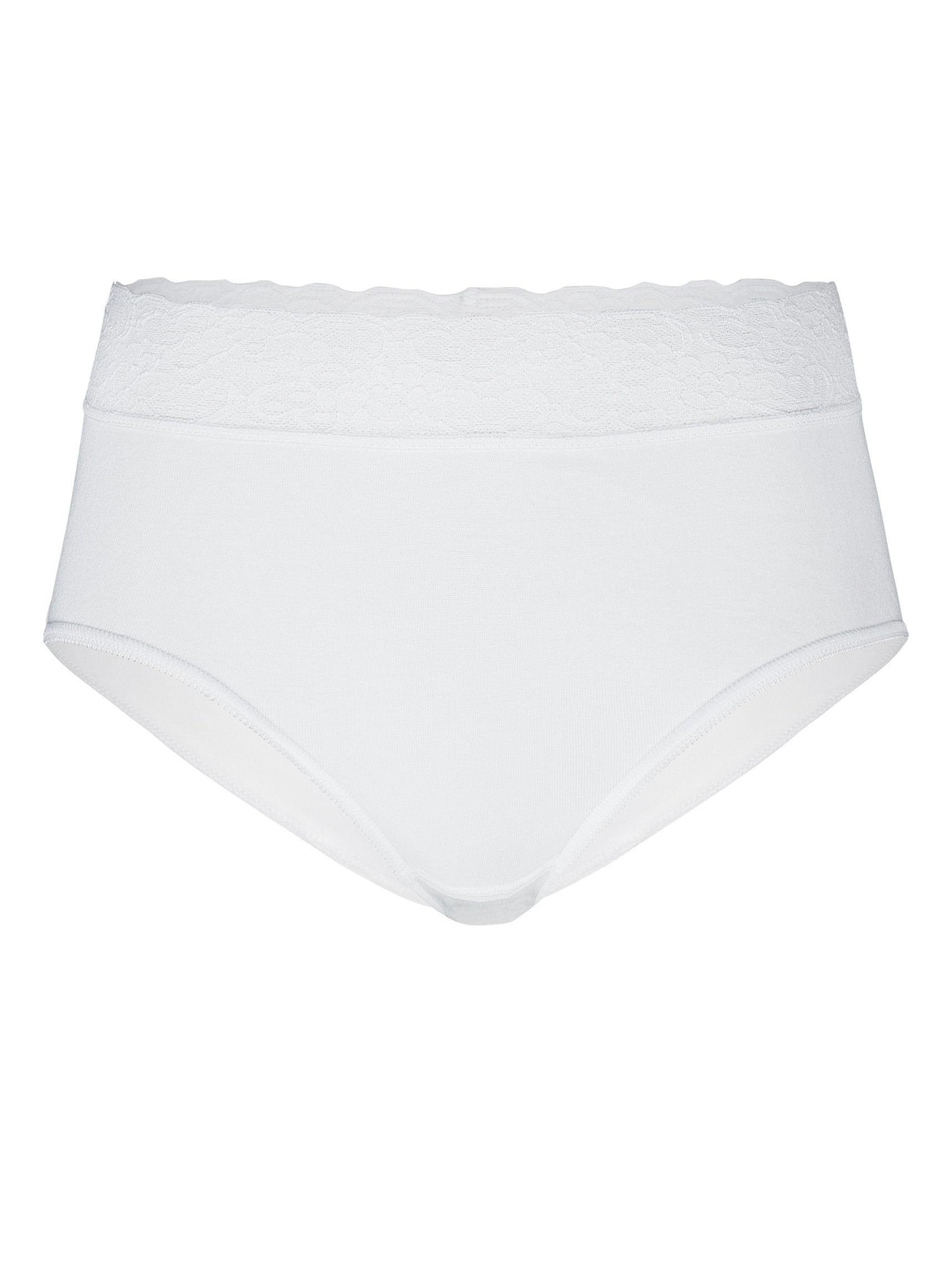 Women - Midi brief made of 100% Cotton in White, Lace, from the Iconics series by CALIDA