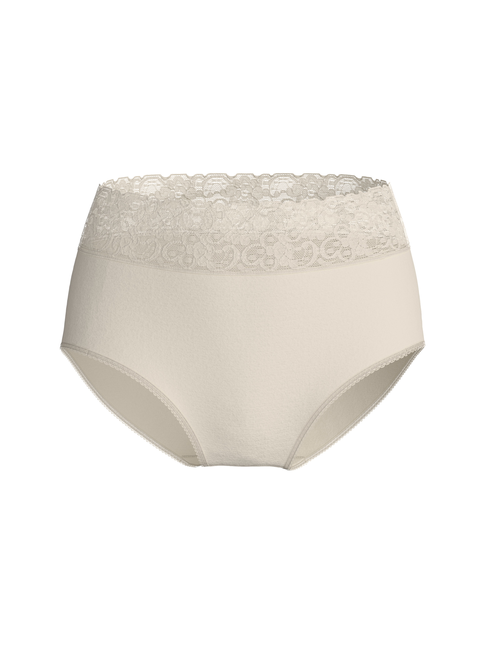 Women - Midi brief made of 100% Cotton in Beige, Lace, from the Iconics series by CALIDA