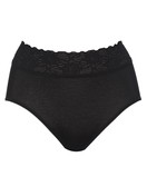 Women - Midi brief made of 100% Cotton in Black, Lace, from the Iconics series by CALIDA