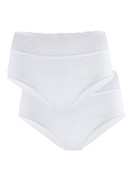 Multipack Women - Midi Briefs, 2-Pack made of 100% Cotton in White, Unicoloured, from the Iconics series by CALIDA