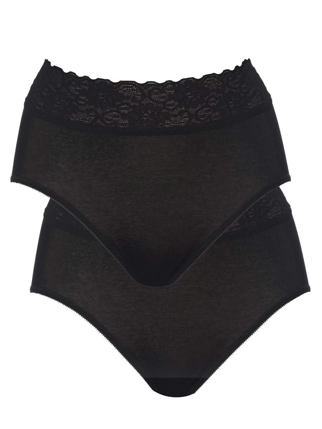 Multipack Women - Midi Briefs, 2-Pack made of 100% Cotton in Black, Unicoloured, from the Iconics series by CALIDA