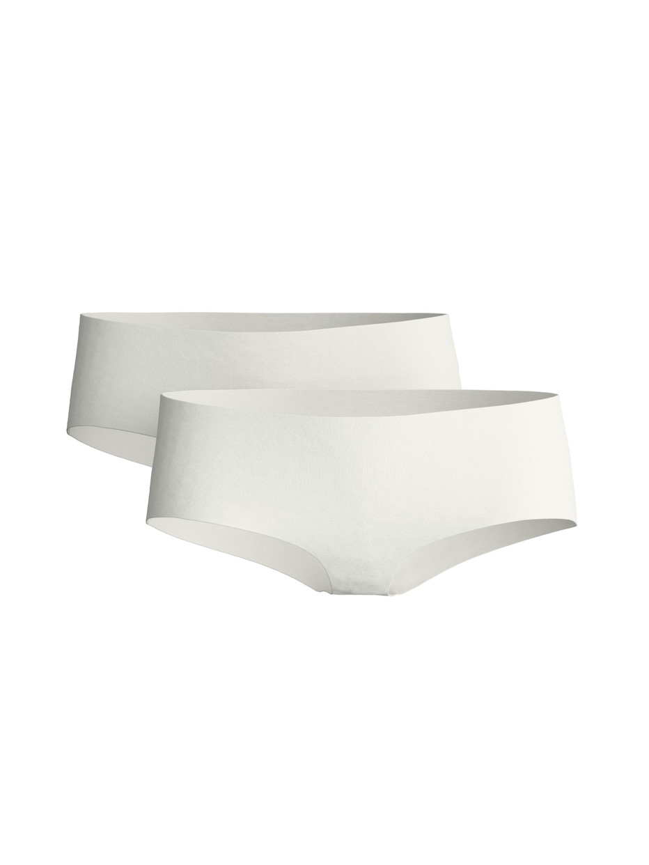 Multipack Damen - Seamless-Panty, low cut, 2er-Pack aus Modal in Weiß, Einfarbig aus Serie Natural Skin Duo von CALIDA