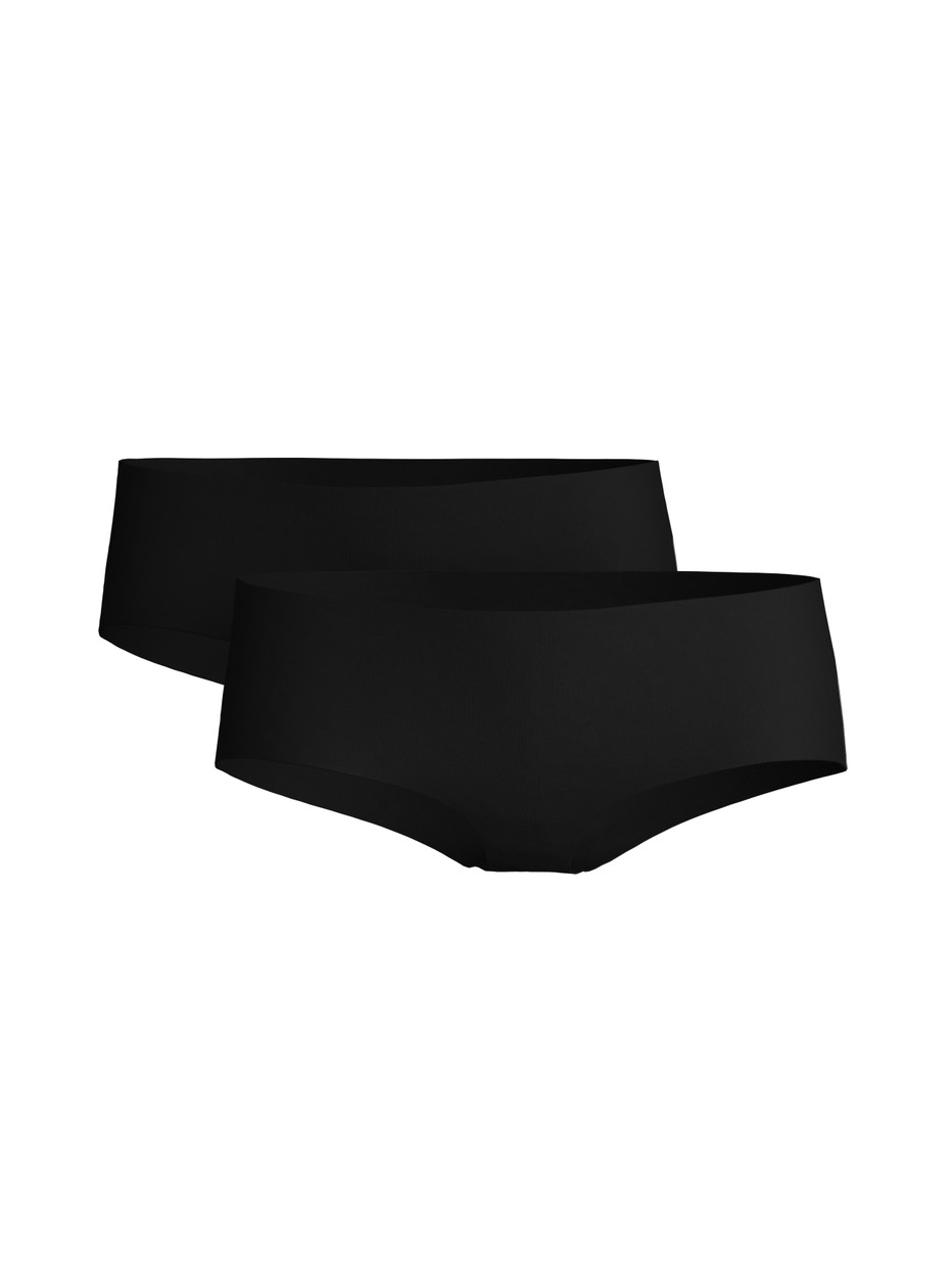 Multipack Damen - Seamless-Panty, low cut, 2er-Pack aus Modal in Schwarz, Einfarbig aus Serie Natural Skin Duo von CALIDA