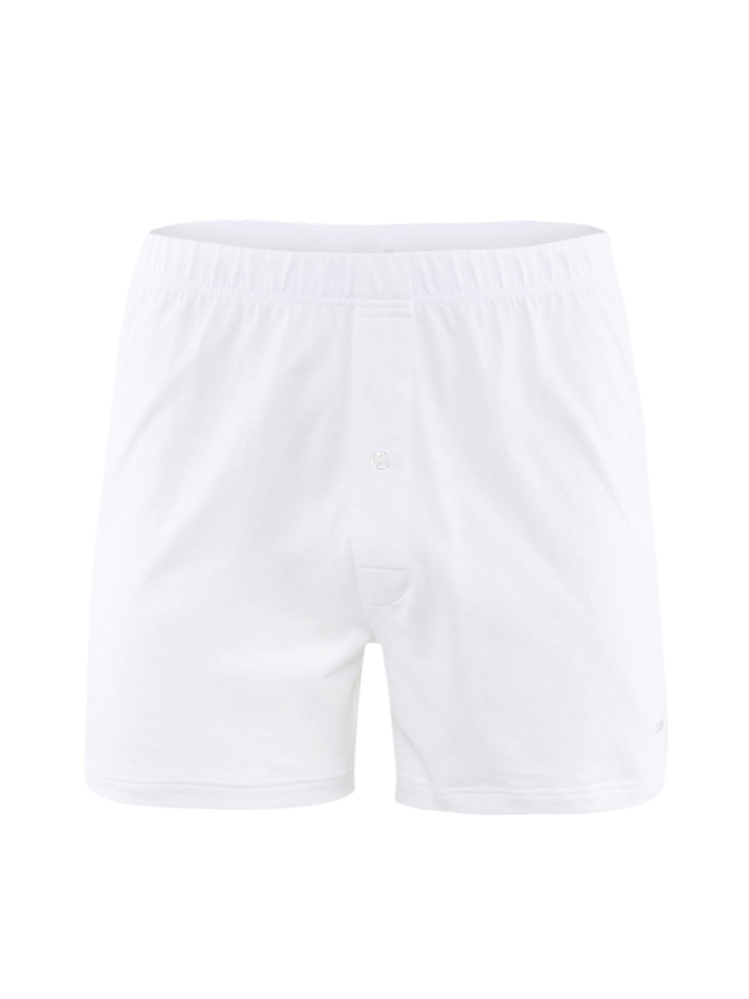 Homme - Boxer short avec ouverture en 100% coton de couleur Blanc, Unicolore, de la série Cotton Code de CALIDA