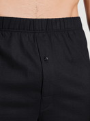Homme - Boxer short avec ouverture en 100% coton de couleur Noir, Unicolore, de la série Cotton Code de CALIDA, Détail