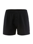 Homme - Boxer short avec ouverture en 100% coton de couleur Noir, Unicolore, de la série Cotton Code de CALIDA