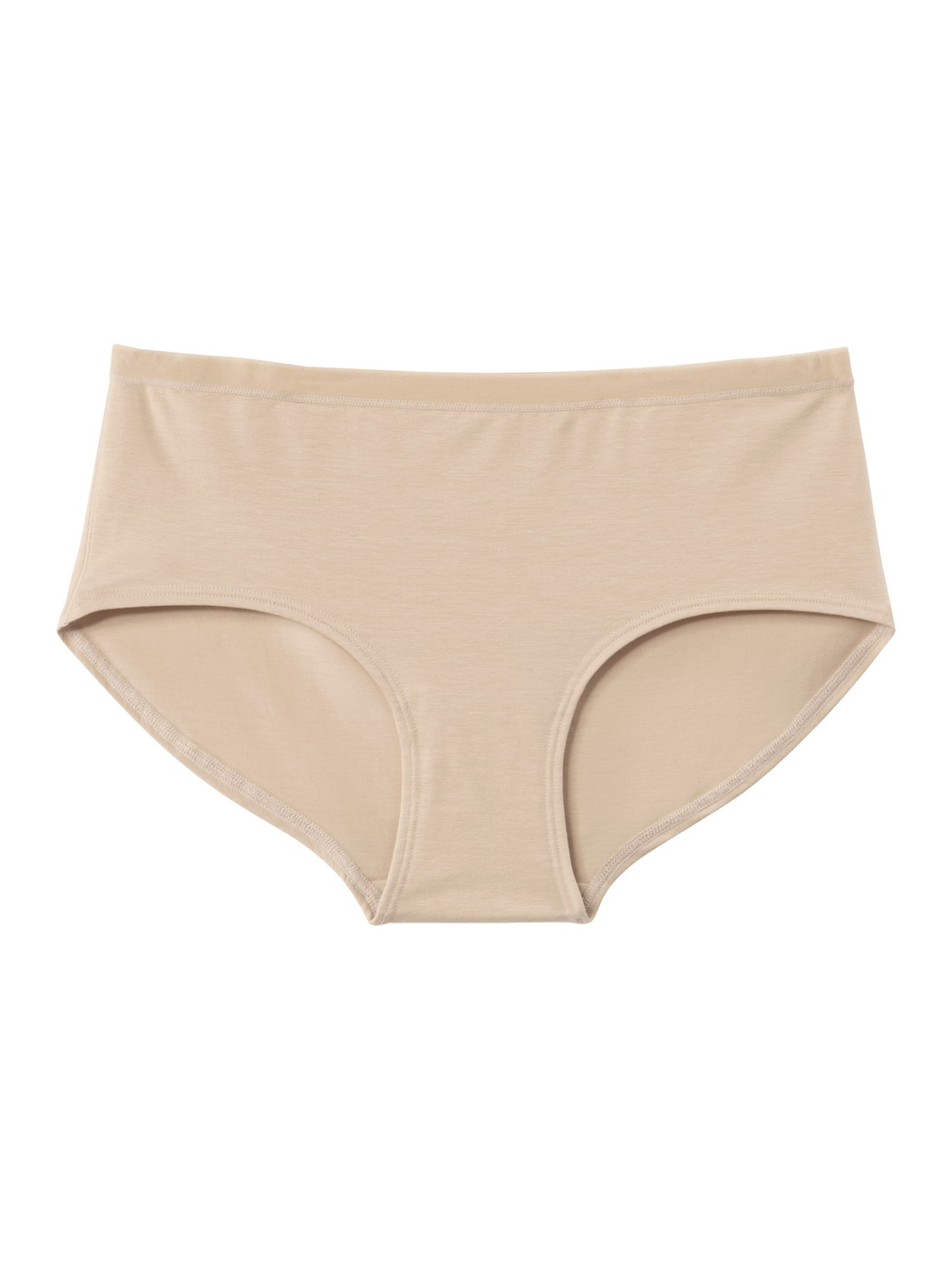 Femme - Panty, taille basse en Coton de couleur Beige, Unicolore, de la série Natural Comfort de CALIDA, Détourage, Fond blanc, Fond blanc