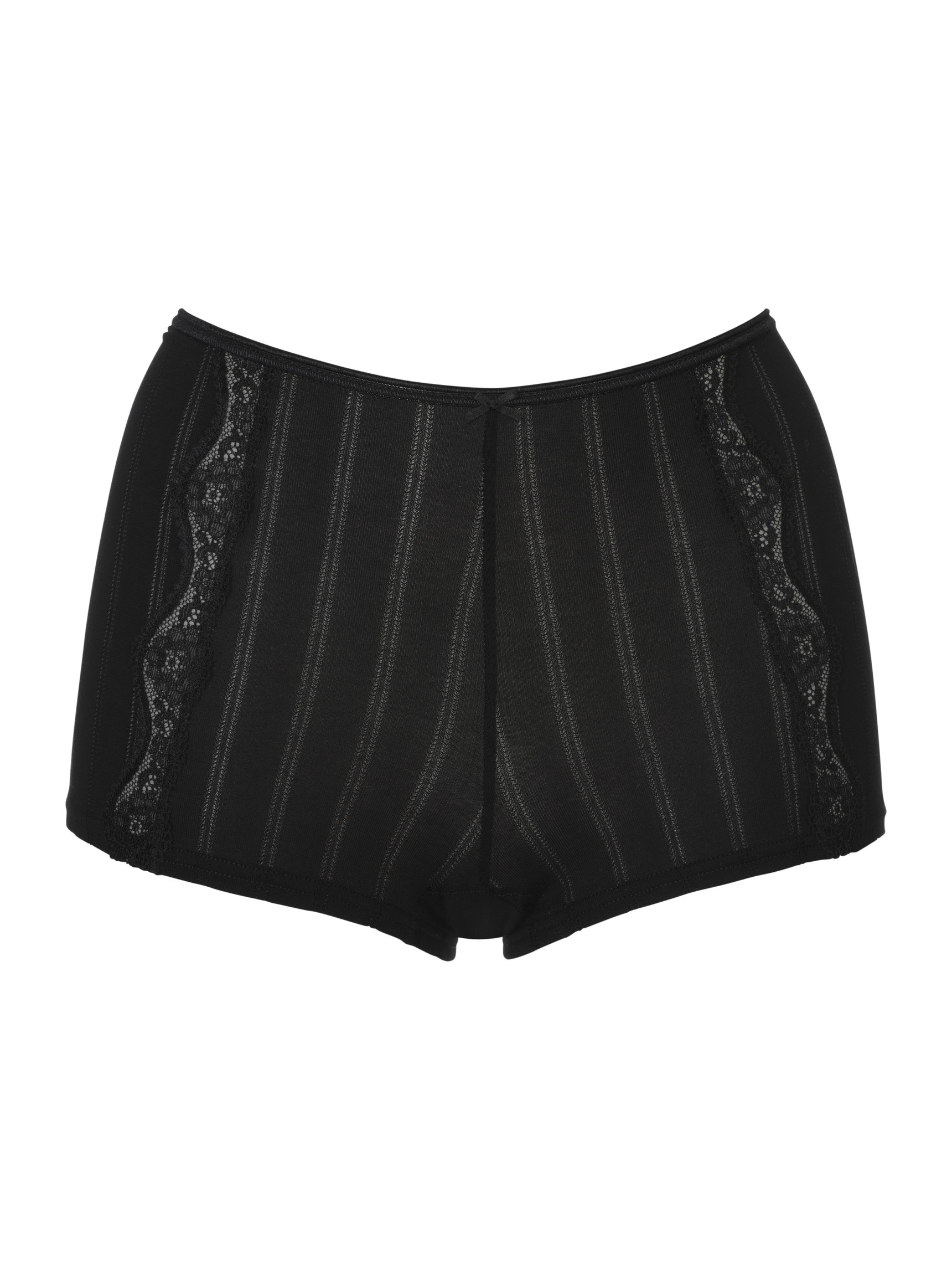 Femme - Panty taille haute en Coton de couleur Noir, Dentelle, de la série Etude Toujours de CALIDA