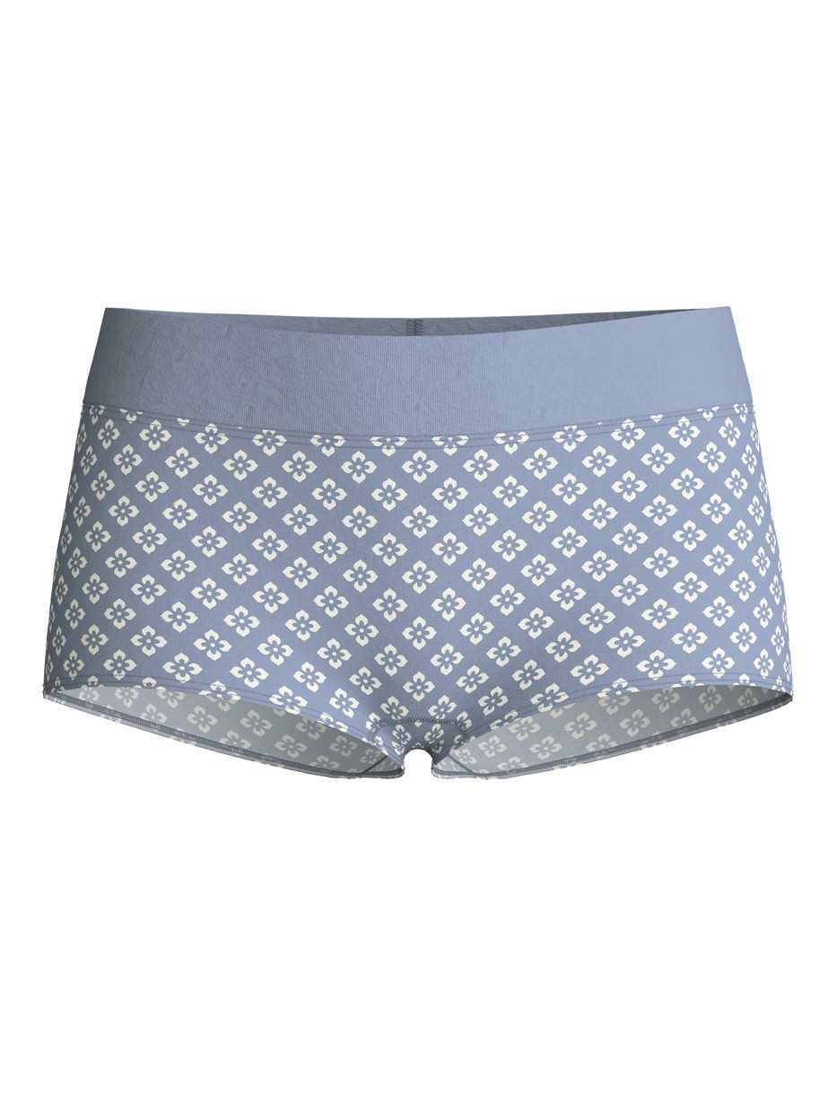 Femme - Panty taille haute en Coton de couleur Bleu, À carreaux, de la série Elastic Trend de CALIDA