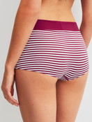 Le mannequin Femme porte le/la Panty taille haute en Coton de couleur Rose, Rayée, de la série Elastic Special de CALIDA, Vue arrière