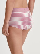 Le mannequin Femme porte le/la Panty taille haute en Coton de couleur Rose, Rayée, de la série Elastic de CALIDA, Vue arrière