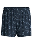 Uomo - Boxer con patta in 100% cotone di colore Blu, Motivo, della serie Swiss Resort di CALIDA
