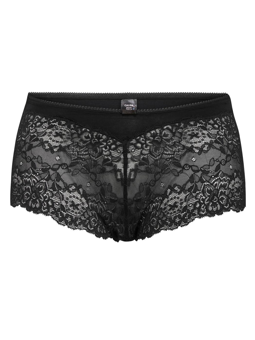 Damen - Panty, regular cut aus Baumwolle in Schwarz, Spitze aus Serie Sensual Secrets von CALIDA