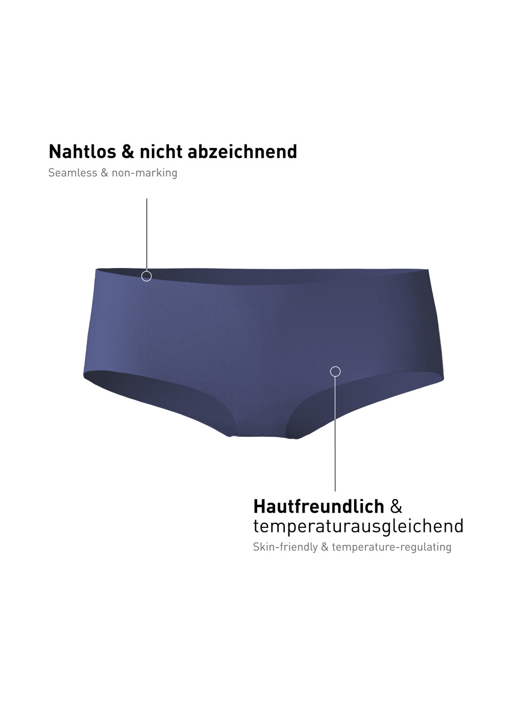 Femme - Panty en Modal de couleur Bleu, Unicolore, de la série Natural Skin de CALIDA