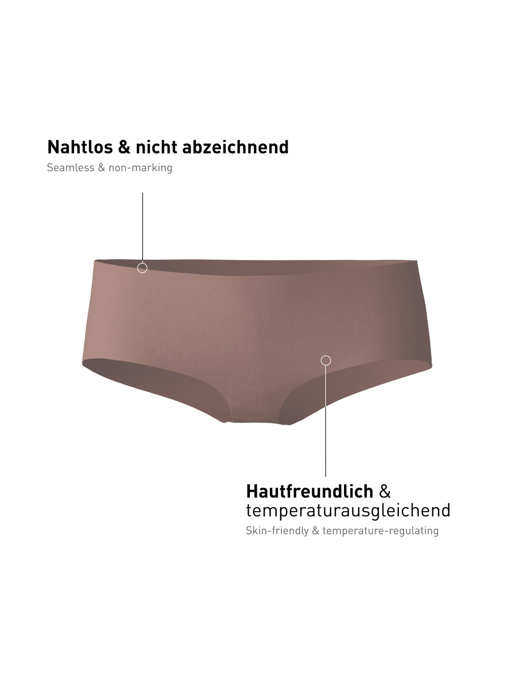 Femme - Panty en Modal de couleur Marron, Unicolore, de la série Natural Skin de CALIDA