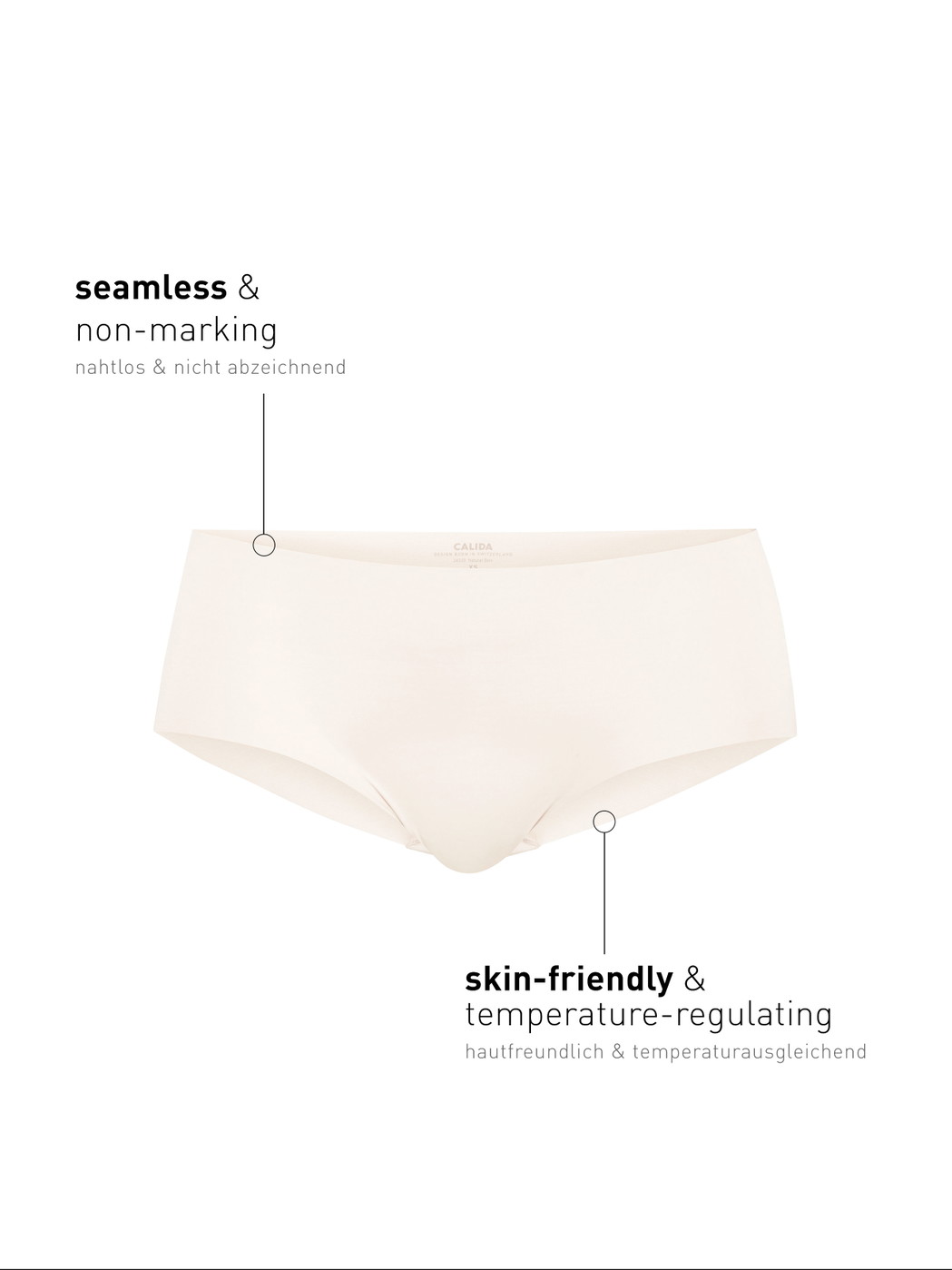 Damen - Seamless-Panty, low cut aus Modal in Weiß, Einfarbig aus Serie Natural Skin von CALIDA