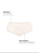 Damen - Seamless-Panty, low cut aus Modal in Weiß, Einfarbig aus Serie Natural Skin von CALIDA