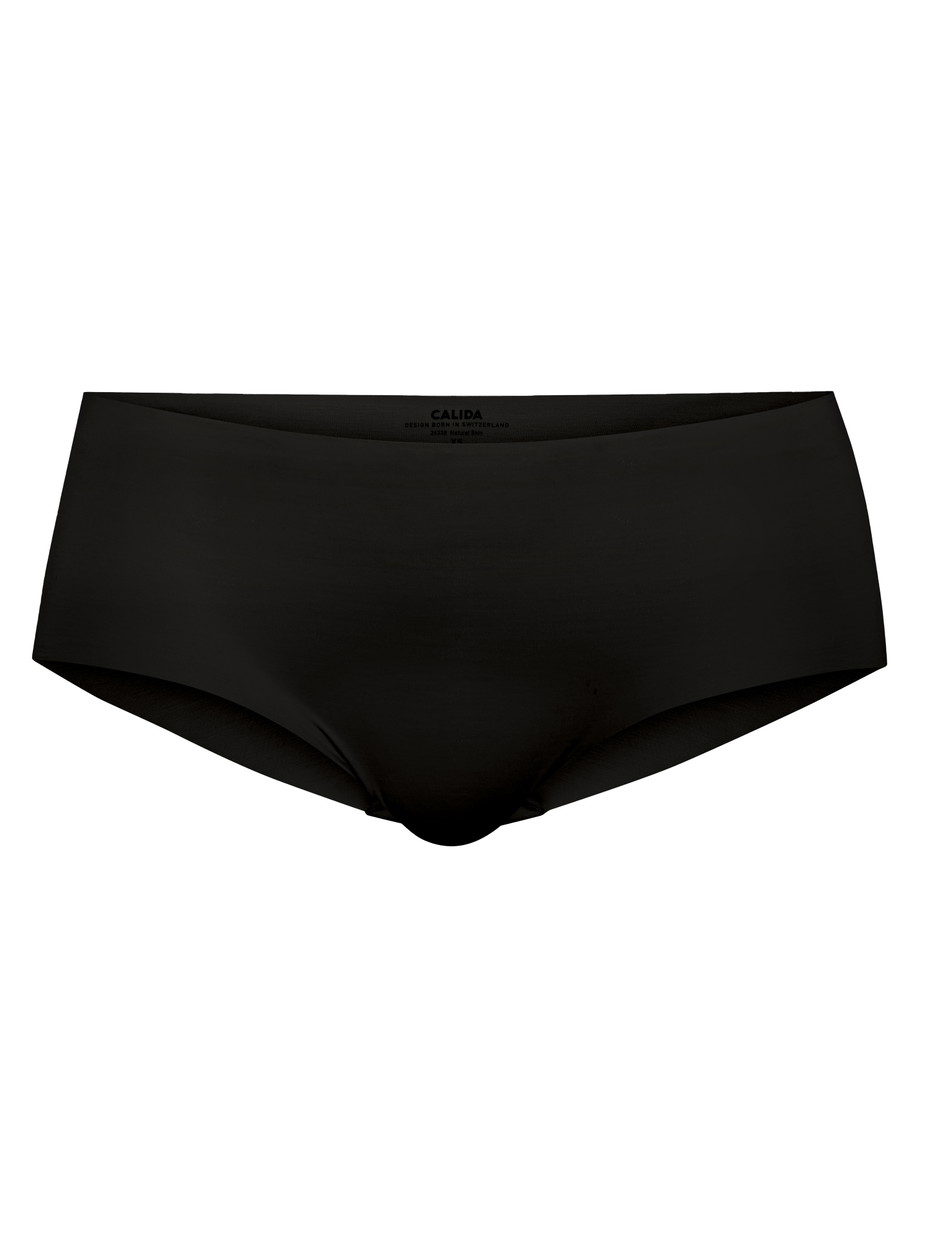 Damen - Seamless-Panty, low cut aus Modal in Schwarz, Einfarbig aus Serie Natural Skin von CALIDA