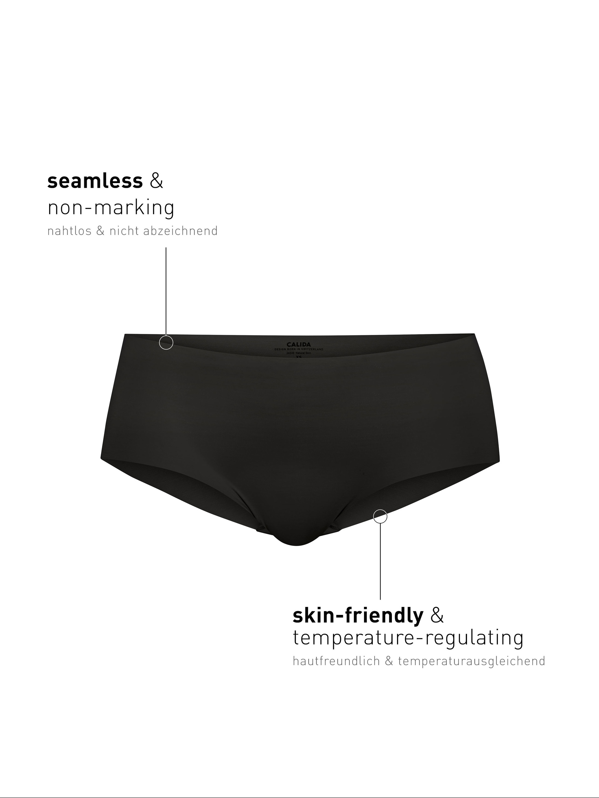 Women - Panty made of Modal in Black, Unicoloured, from the Natural Skin series by CALIDA