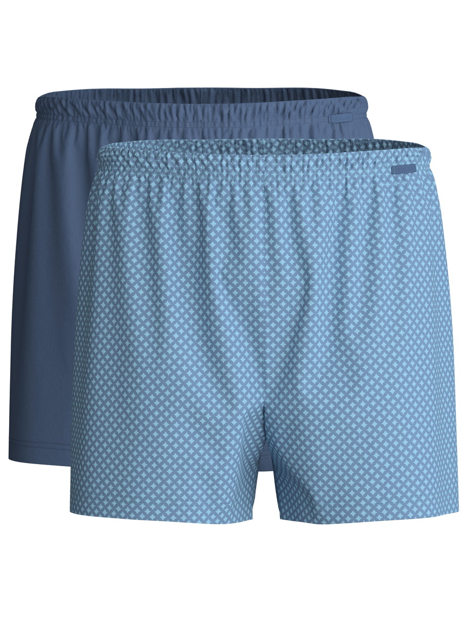 Multipack Herren - Boxershorts, 2er-Pack aus 100% Baumwolle in Blau, Gemustert aus Serie Cotton Special von CALIDA