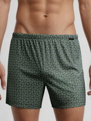 La modella / Il modello Uomo indossa Boxershorts, set da 2 in 100% cotone di colore Verde, Modello, della serie Cotton Special di CALIDA, Vista frontale