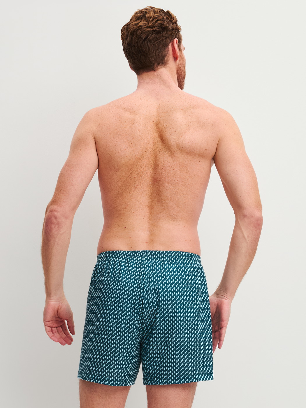 La modella / Il modello Uomo indossa Boxershorts, set da 2 in 100% cotone di colore Turchese, Modello, della serie Cotton Special di CALIDA, Immagine aggiuntiva