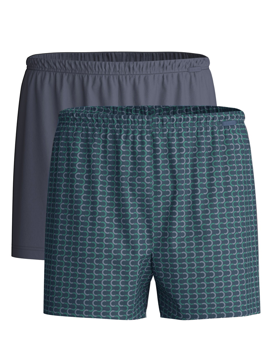 Multipack Herren - Boxershorts, 2er-Pack aus 100% Baumwolle in Schwarz, Gemustert aus Serie Cotton Special von CALIDA